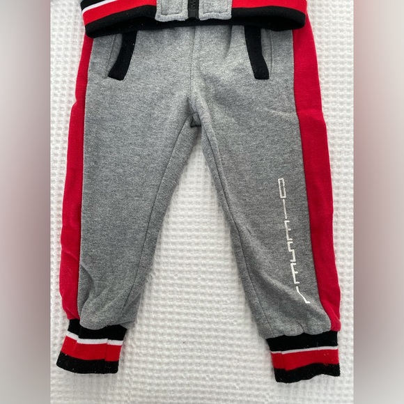 Diesel Boys Warm Sweatsuit zip up hoodie joggers SET size 18 months - Picture 3 of 6